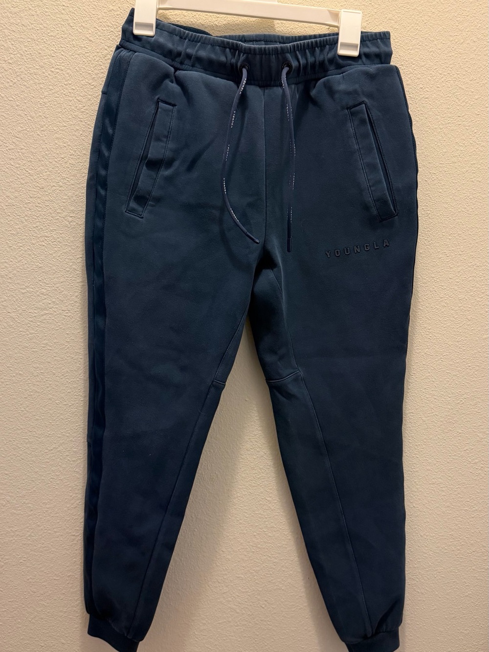 YoungLA Navy Slim Tapered Jogger Sweatpants
